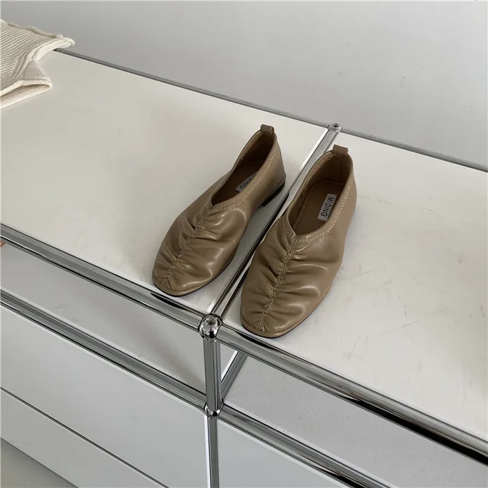 

Shoes Woman 2021 Female Footwear Square Toe Casual Sneaker Autumn Slip-on Soft New Dress Moccasin Round Fall Slip On Basic Solid