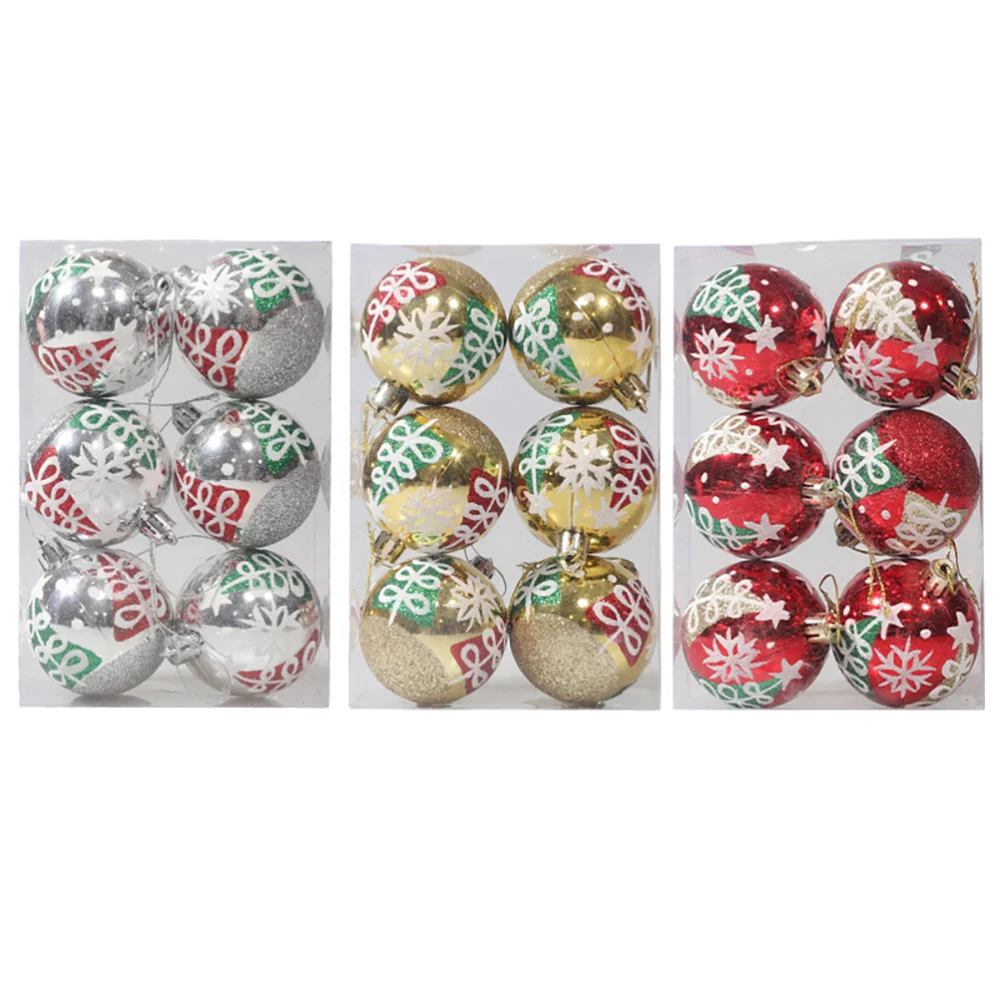 

1 Set 18Pcs Electroplate Christmas Balls Xmas Tree Pendants (Assorted Color)