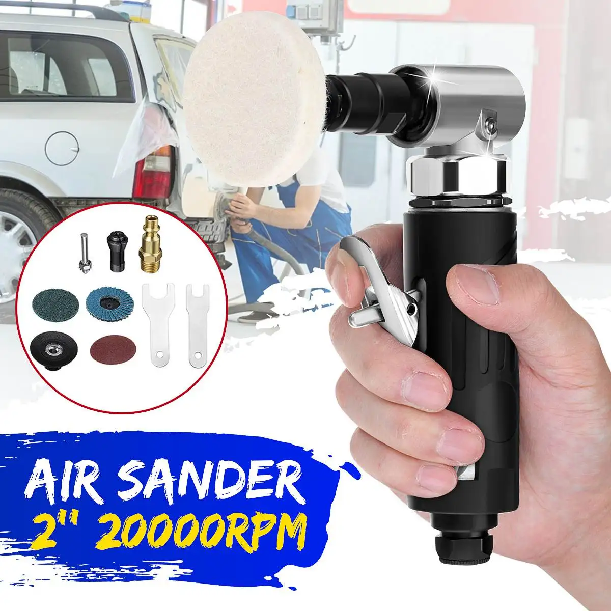 

Пневматический шлифовальный станок Becornce, полировальный станок 1/4, пневматический шлифовальный станок 90 °, разборный инструмент, отрезной с...