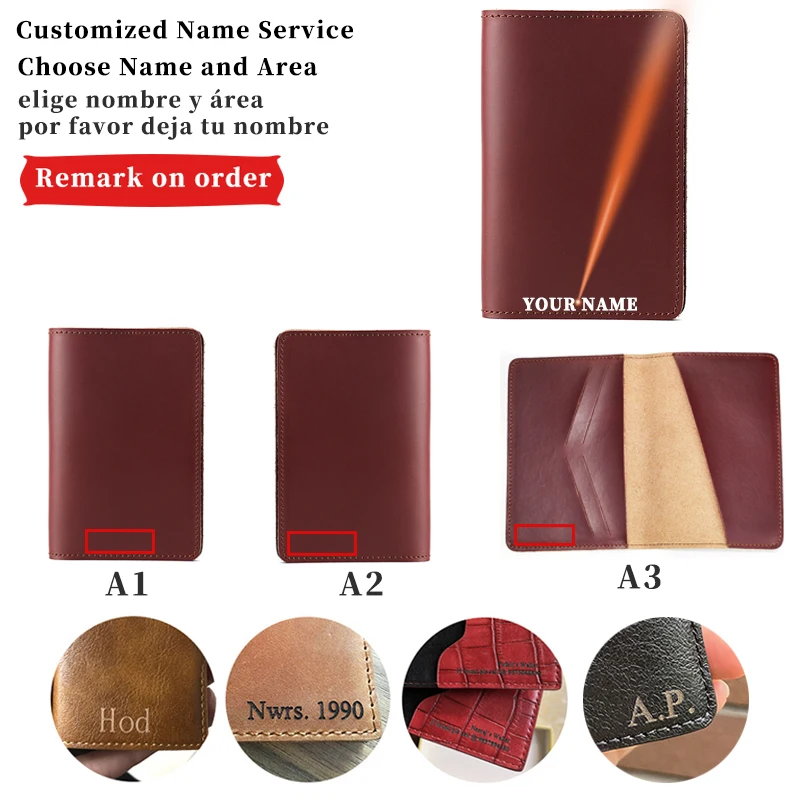 

Кошелек мужской/женский с гравировкой имени, черная Обложка для паспорта, сумки для путешествий, винтажный кожаный бумажник, аксессуары