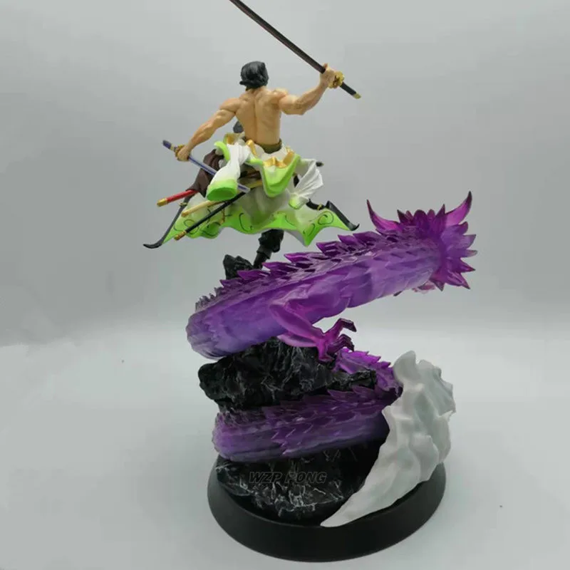 35cm Anime One Piece Kimono Roronoa Zoro Dragon Battle Form Figurine Dolls Toys PVC Action Figure Collectible Model Toy Gift | Игрушки и