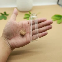 24 pieces 3090mm 45ml glass bottle stopper spicy storage container mini glass jars vial bottle cork practical diy craft