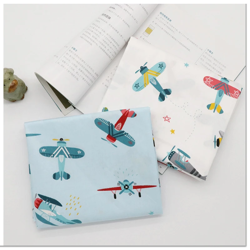 Хлопковая саржевая ткань для маленьких мальчиков детская с мультяшным принтом