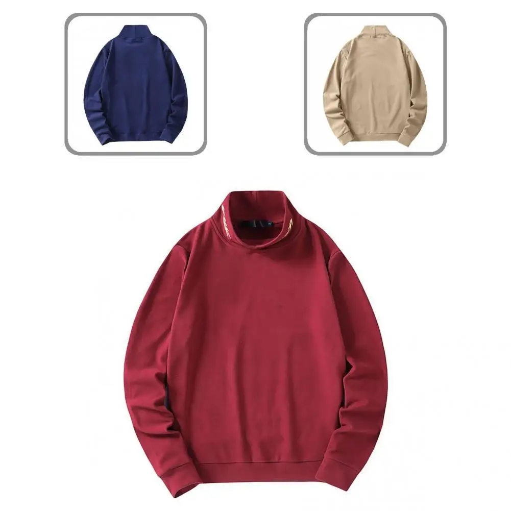 

Thermal Trendy Embroidery Autumn T-shirt Warm Men Shirt Slim for School