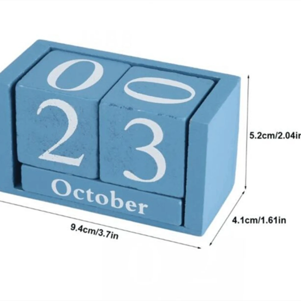 

New Arrivals 2021 Vintage Desktop Wooden Letters Calendar Home Decoration Calendar Shooting Prop Letter Wooden Calendar