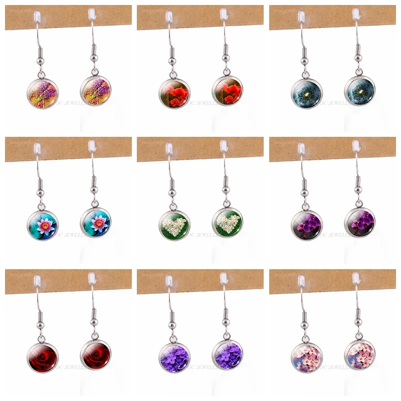 Серьги-подвески с цветами Ромашка | Украшения и аксессуары