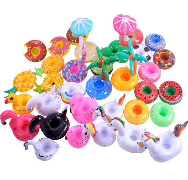 Мини водная надувная подстаканник для бассейна единорог фламинго напитков