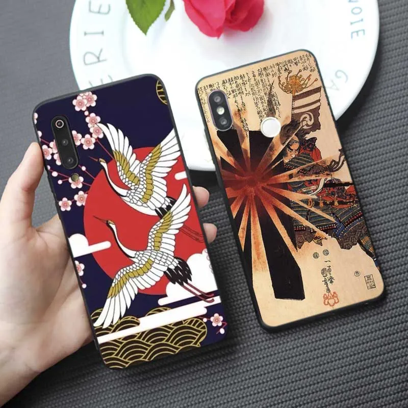Japanese style Art Japan Cover for samsung galaxy a50 a70 a30 a40 a20 s8 s9 s10 plus Clear Soft Silicone Phone Case |