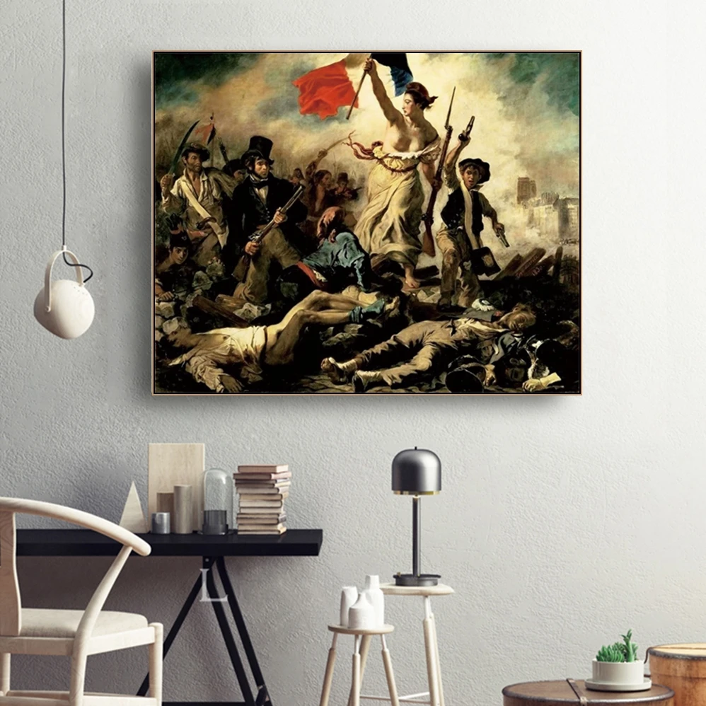 

Cassisy Canvas Art Oil Painting《La Liberté guidant le peuple》Eugène Delacroix Artwork Picture Wall Decor Modern Home Decoration