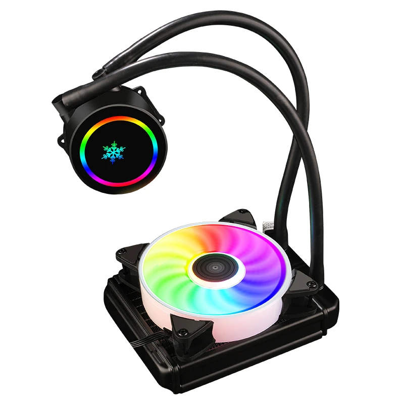 Kllisre Процессор водяное охлаждение кулер вентилятор Ventilador цветная (RGB) для Intel LGA 1150