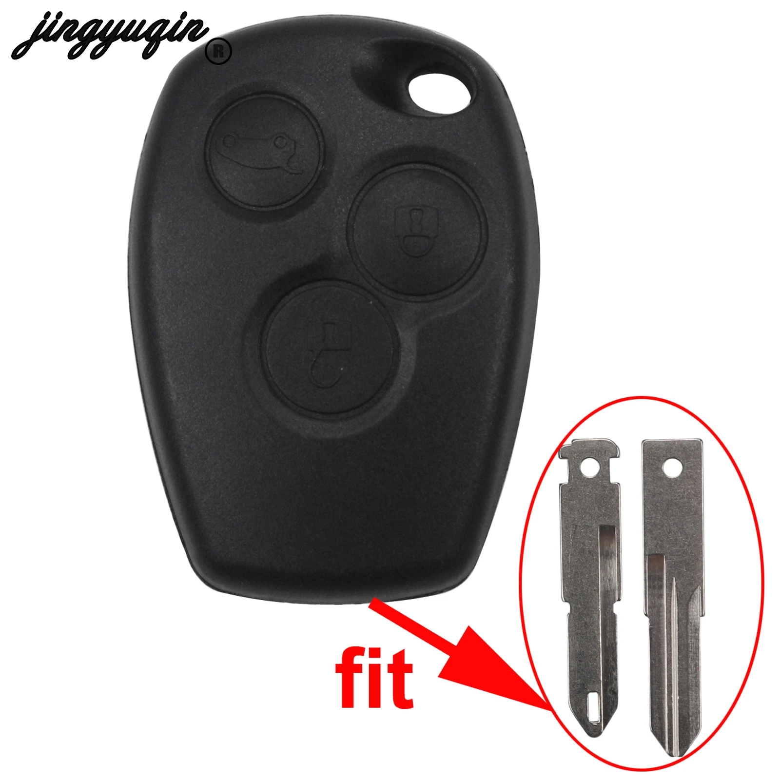 Jingyuqin 3 кнопки дистанционного ключа оболочки чехол Fob для Renault Megan Modus Clio Kangoo Logan Sandero