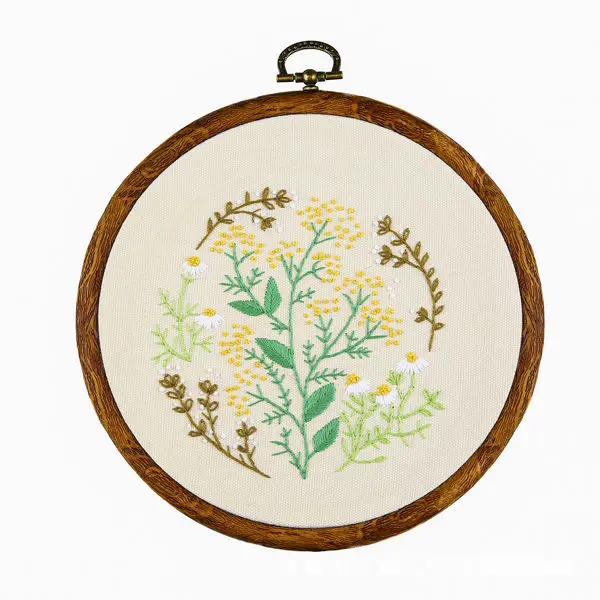 

Blooming Garden Handmade DIY Cloth Art Novice European Embroidery Flower Material Kit Needle Set