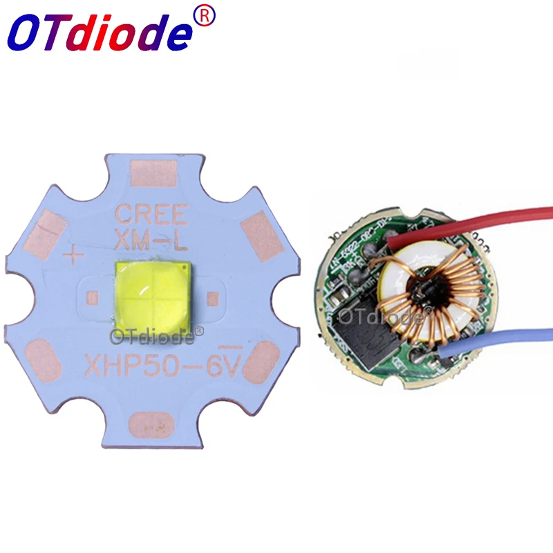 Cree XHP50.2 Gen2 6V Cool White Neutral Warm High Power LED Emitter + 22mm 1 Mode or 3 Modes 5 Driver|Светодиодные лампы и