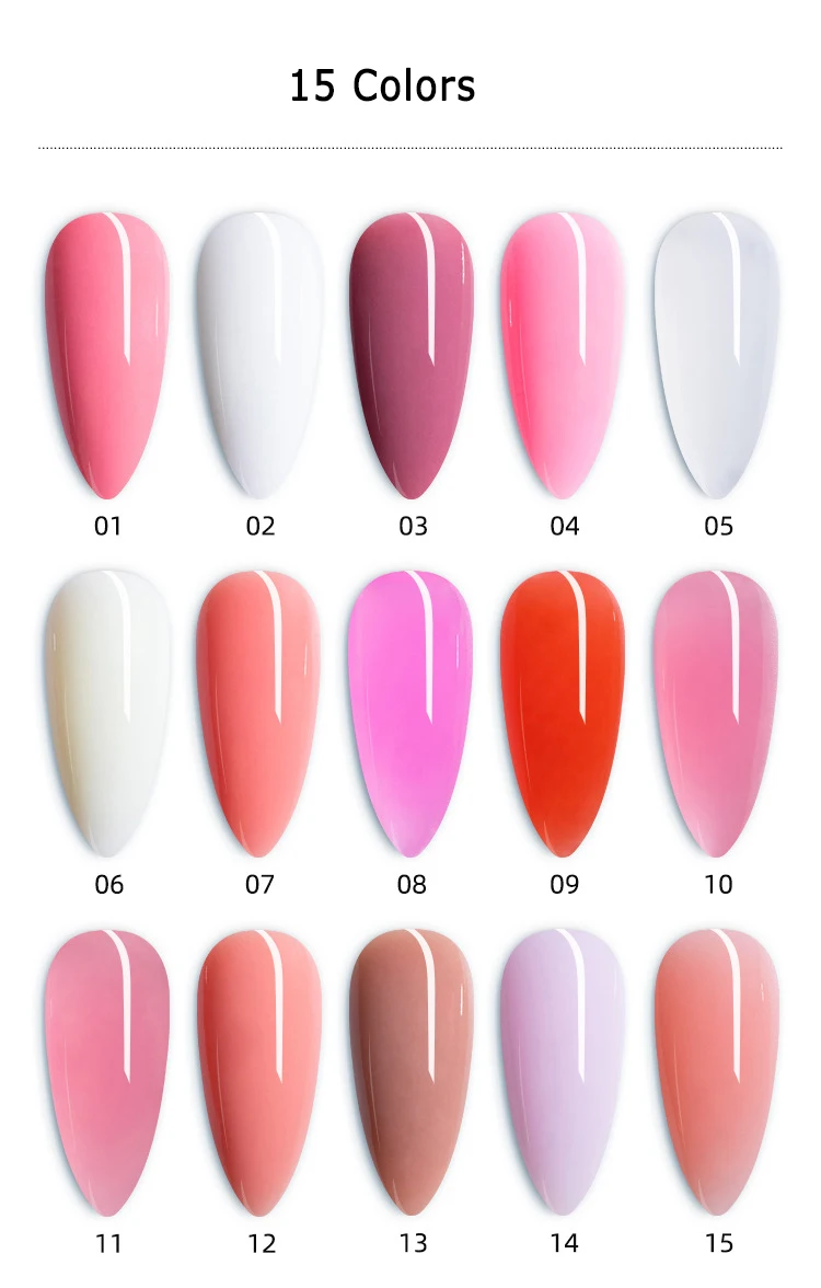 15 мл палец для наращивания ногтей гель с блестками Гель-лак Желе Расширение