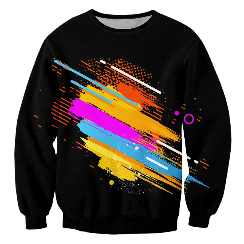 Свитшот IFPD мужской с 3d рисунком худи длинным рукавом цветным принтом в стиле