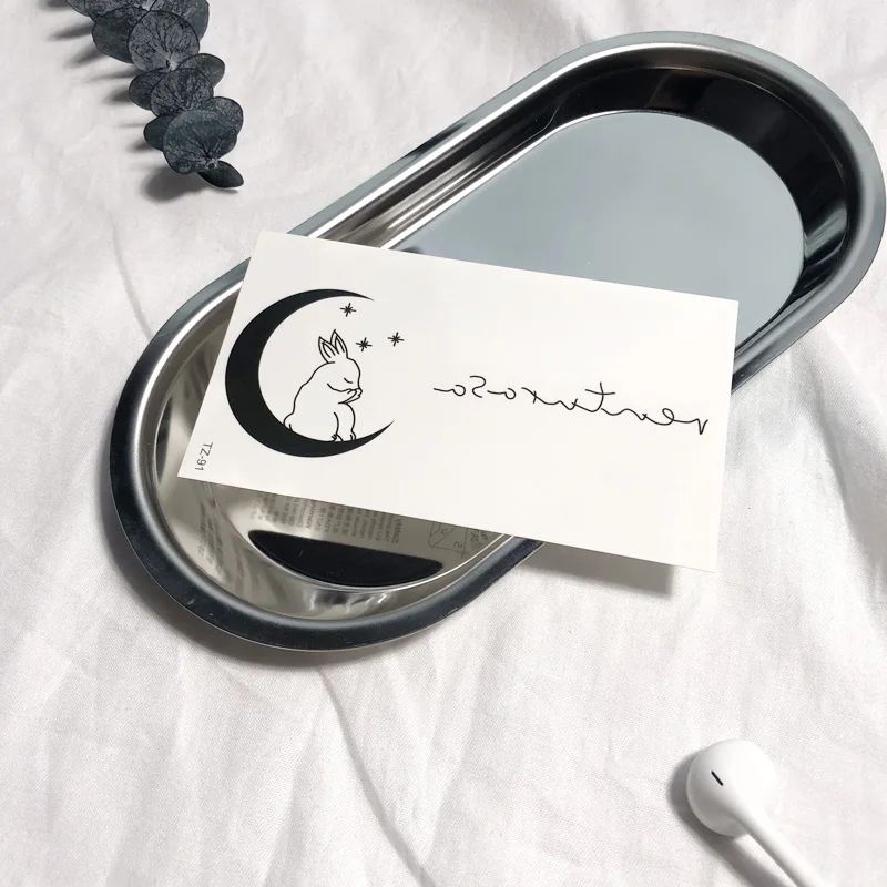 Водостойкие тату-наклейки с надписью кролик | Красота и здоровье