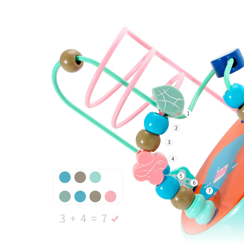 Красочные Бусины мини-пазл с бусинами детские игрушки вращающаяся детская