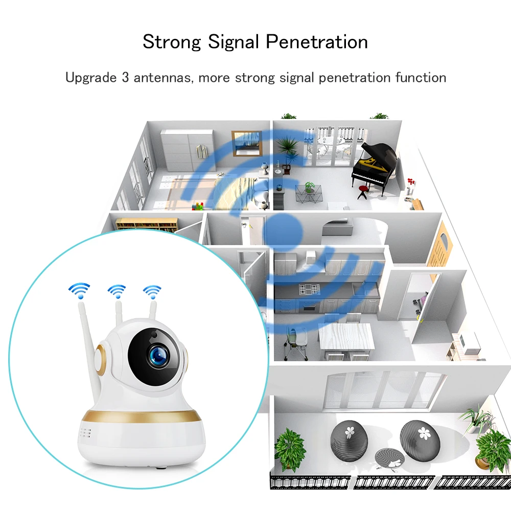 1080P радионяня wifi IP камера Wifi ночное видение детская с монитором Аудио Видео няня