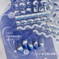 embossed nail stickers 5d japanese beach nail stickers nail stickers spray after spray
