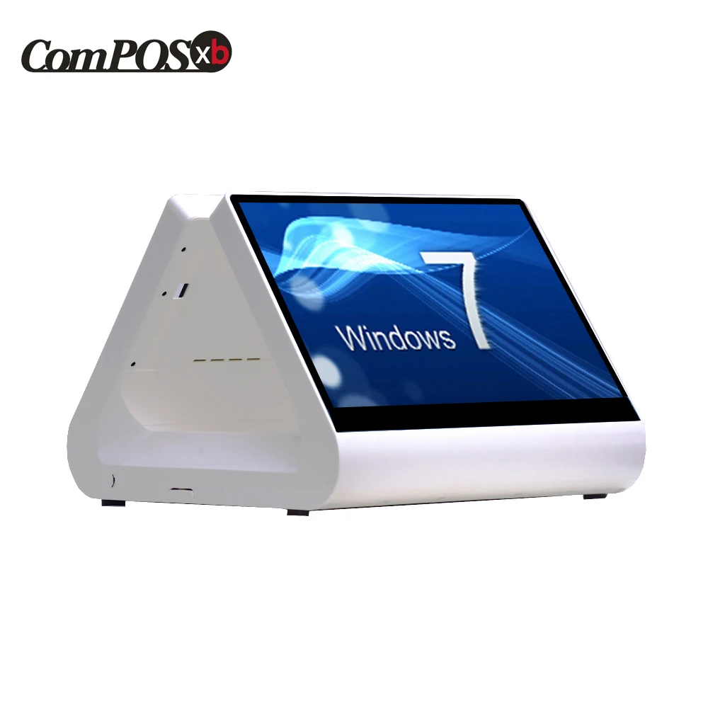 ComPOS 12 Inch Wide Screen Capacitive Touch POS Terminal //All in one PC With Customer Display For Restaurant System | Компьютеры и