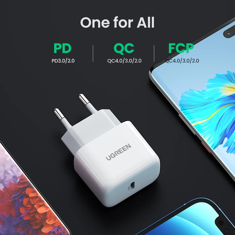 ugreen pd charger 20w usb c charger for iphone 13 12 fast charging usb charger for samsung s10 xiaomi mobile phone charger free global shipping