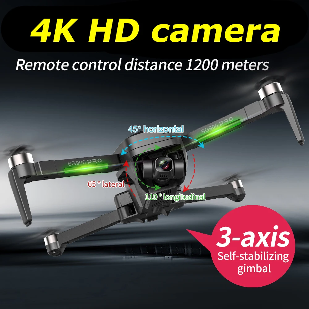 Квадрокоптер ZLL Beast SG906 PRO 2 GPS бесщеточный Дрон с осями стабилизацией Wi-Fi FPV камерой