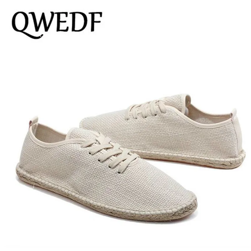 2019 New men canvas casual shoes breathable loafers black white fashion high quality Espadrilles fisherman U4-43 | Обувь
