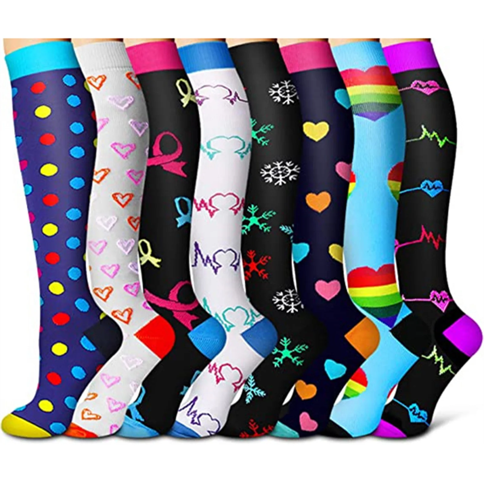 3/5/6/7/8Pairs Stockings Compression Golf Sport Socks Medical Nursing Stockings Prevent Varicose Veins Socks Fit For Rugby Socks