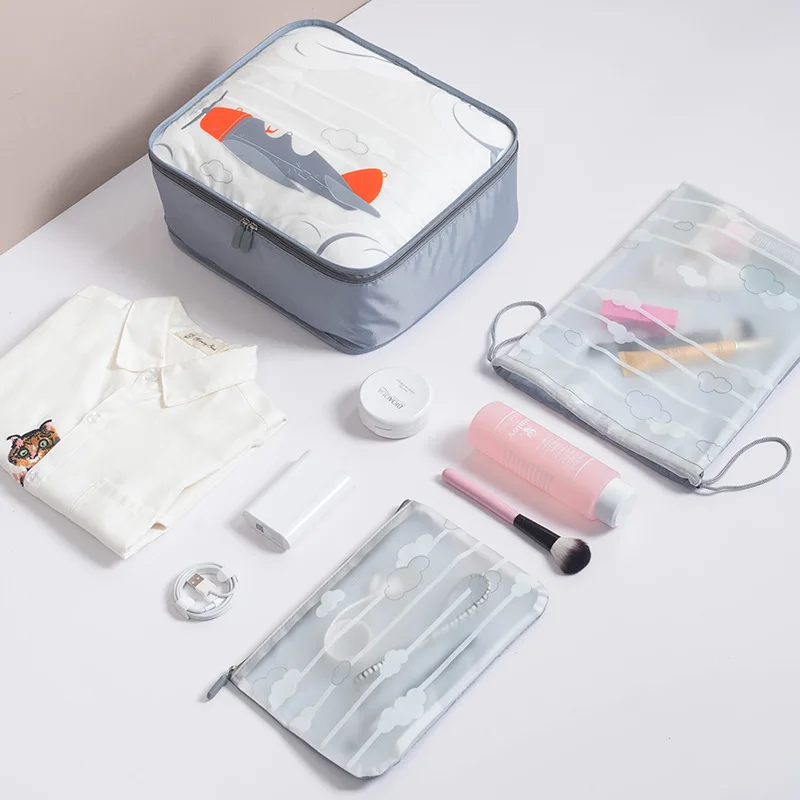 6 шт. дорожные Упаковочные пакеты для хранения сумка с замком на молнии