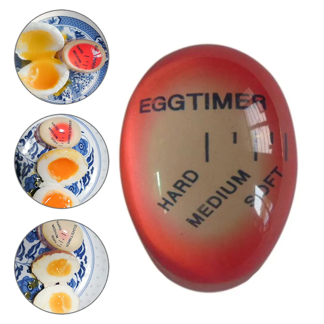 

Egg Timer 1pcs Kitchen Electronics Gadgets Color Changing Yummy Soft Hard Boiled Eggs Cooking Eco-Friendly Resin Red Egg Tools