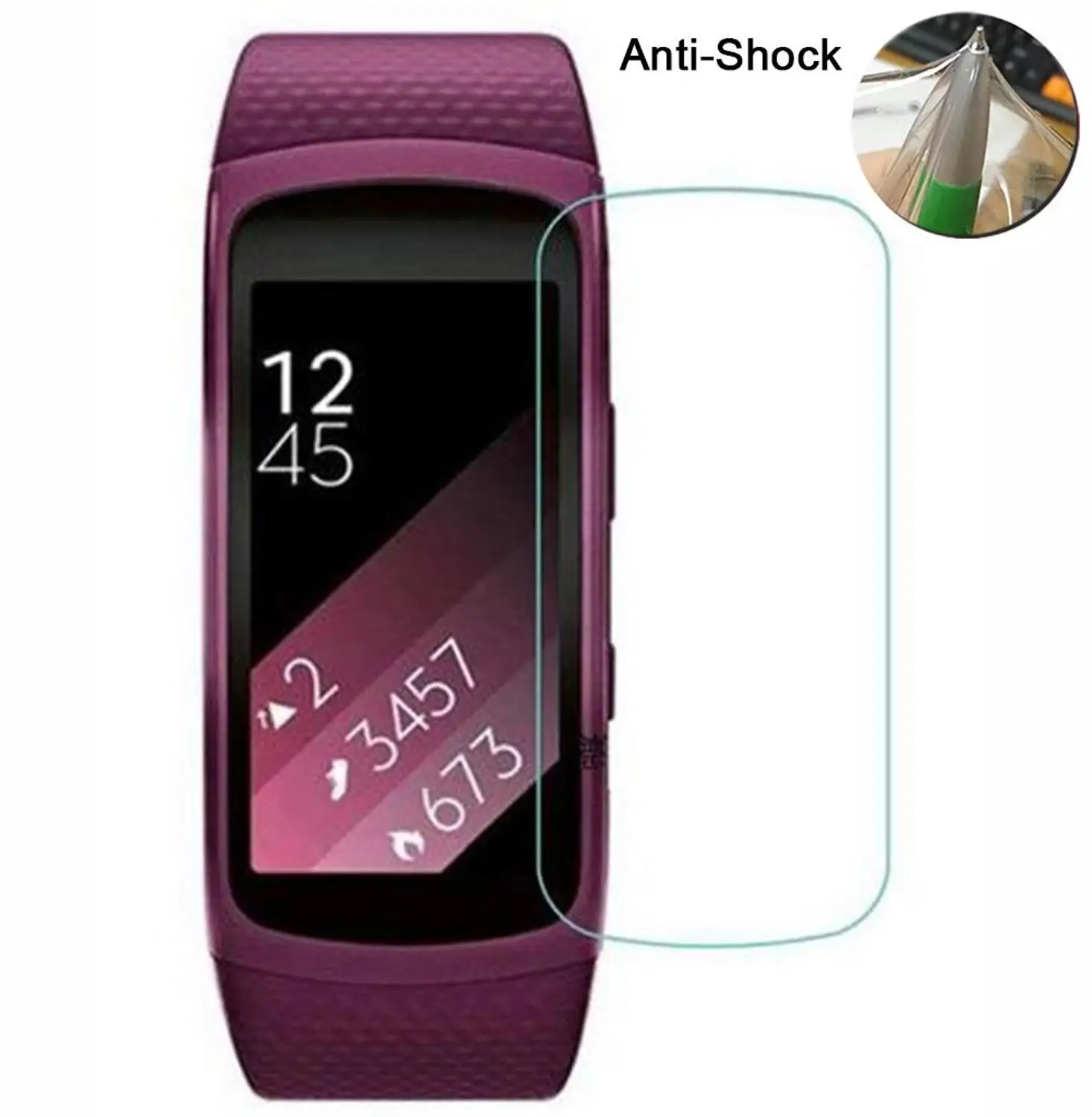 Смарт часы из закаленного стекла для Samsung Gear Fit 2 / Fit2 Pro смарт браслет Мягкий ТПУ 5 HD