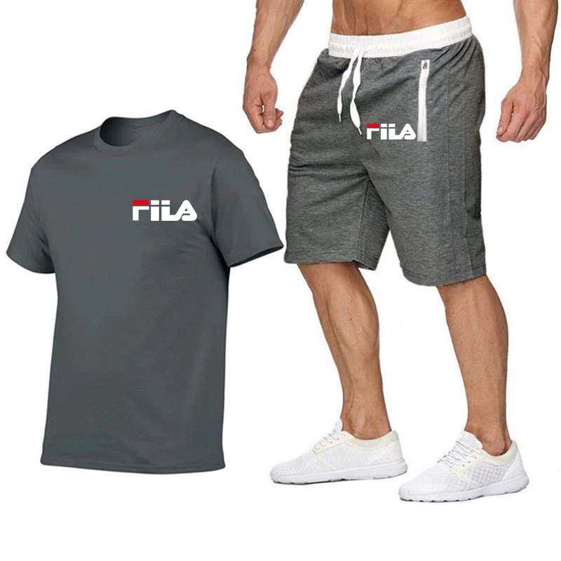 Ropa Deportiva de ocio para hombre костюм с принтом letras для correr camiseta y pantalones 2 piказа moda verano |Мужские