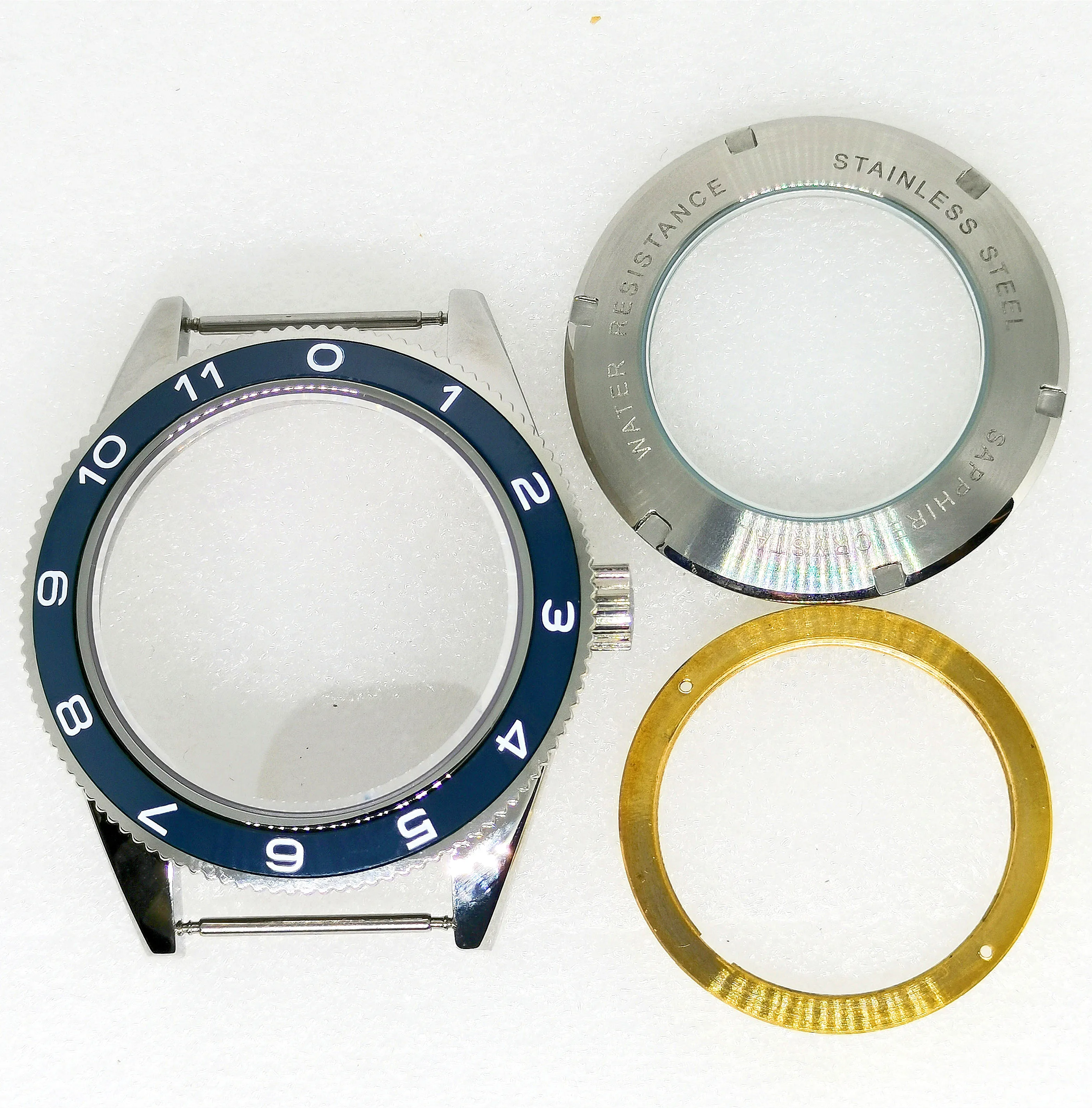 

New Watch Part 41MM 316Stainless Steel Sapphire Glass Cases Fit Miyota8215 ETA2836 Mingzhu2813 Automatic Movement