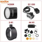 Godox AD200 аксессуар для вспышки EC-200 WITSTRO H200R круглая головка вспышки, удлинительная головка AK-R1, отражатель цветовой температуры Godox