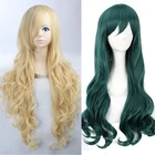 Парик для косплея Boku no My Hero моя геройская академия, Bakugou Katsuki Bakugo Izuku Midoriya, длинные волнистые волосы 80 см, женский парик для девушек + шапочка для парика