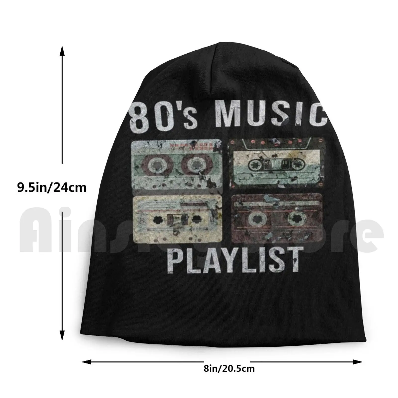 

80's Music Playlist Retro Cassette. Beanies Knit Hat Hip Hop Music Playlist Retro Vintage Tape Mixtape 80 S