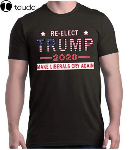 

Re-Elect Trump 2020 Make Liberals Cry Again T-Shirt Maga Political Election Tees cute shirts for women