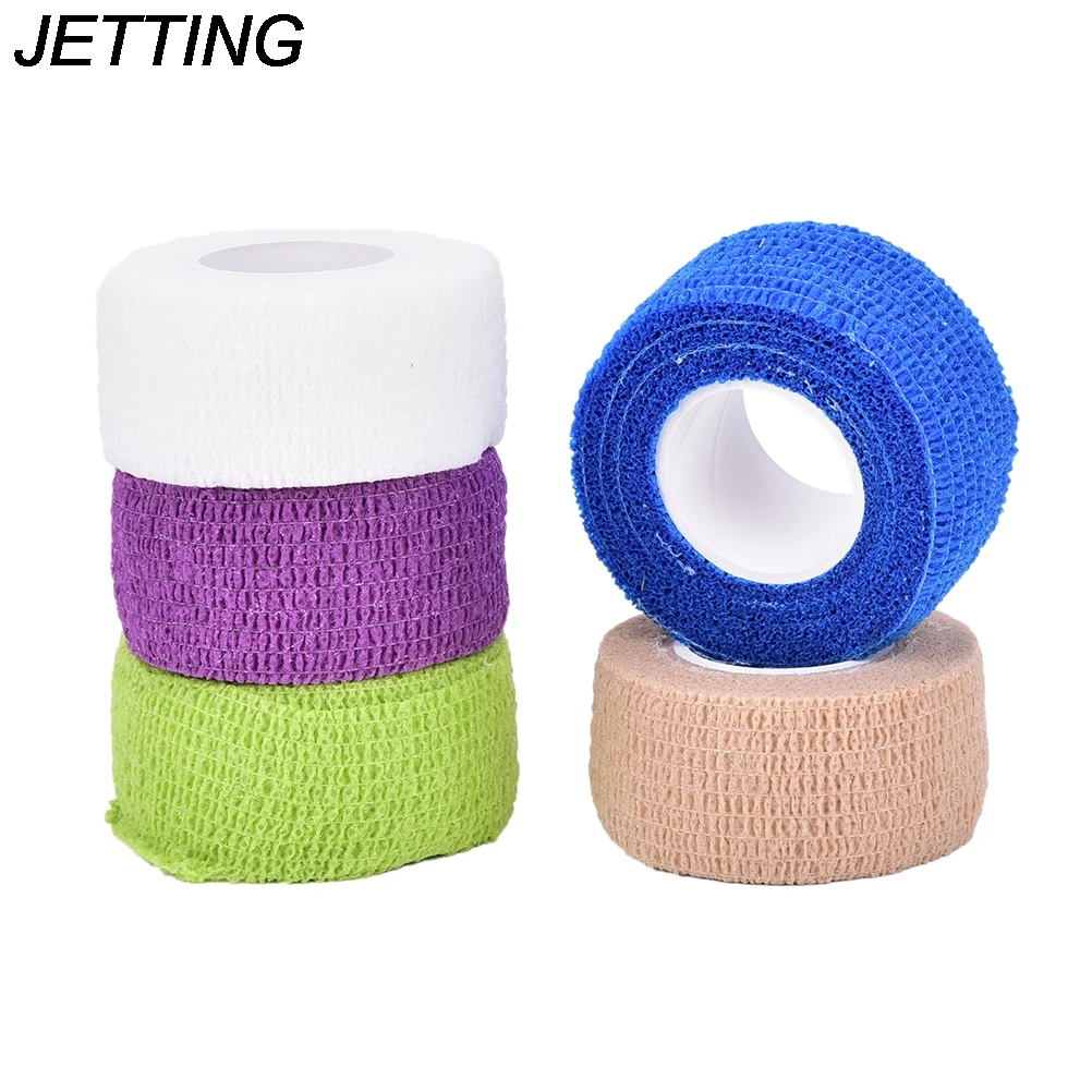 

HOT Hot Waterproof and breathable 4.5m x 2.5cm Self-Adhering Bandage Wraps Elastic Adhesive First Aid Tape