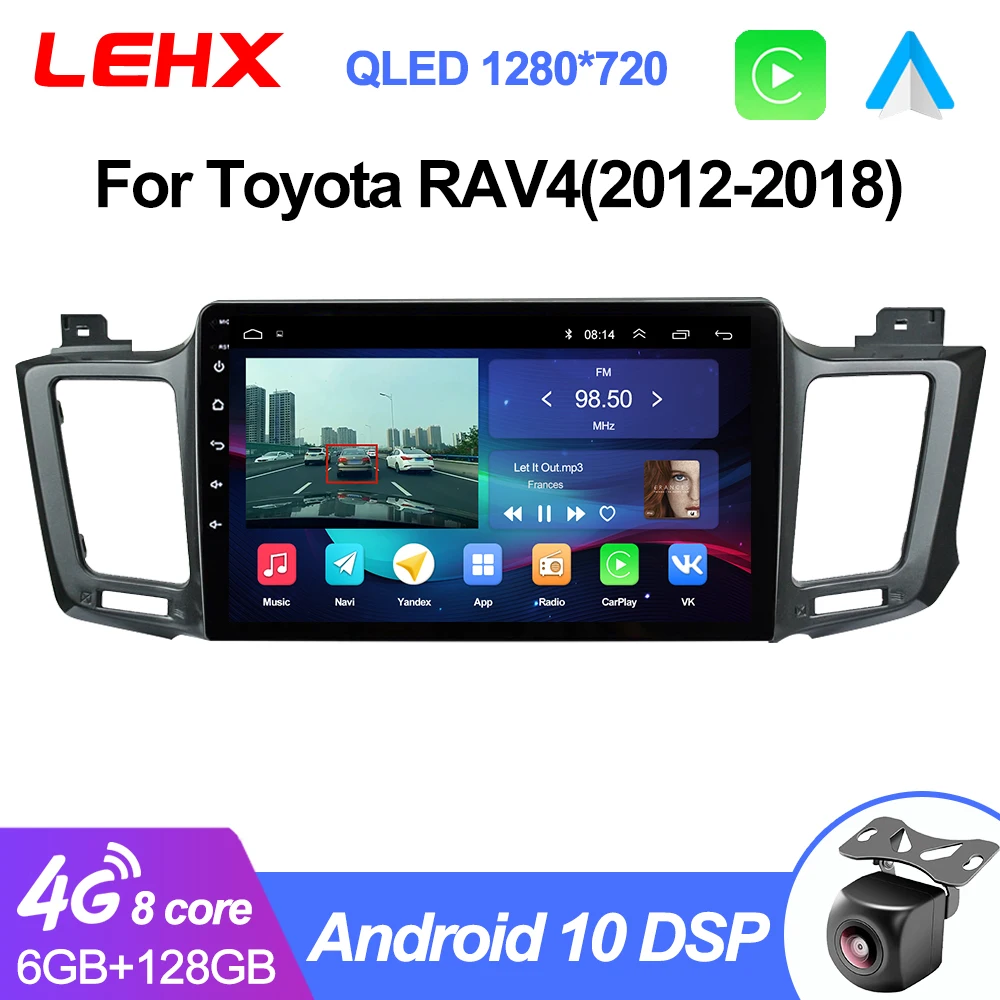 Автомагнитола LEHX Pro 8 ядер Wi-Fi мультимедийный видеоплеер для Toyota RAV4 RAV 4 2012-2018 Android 10