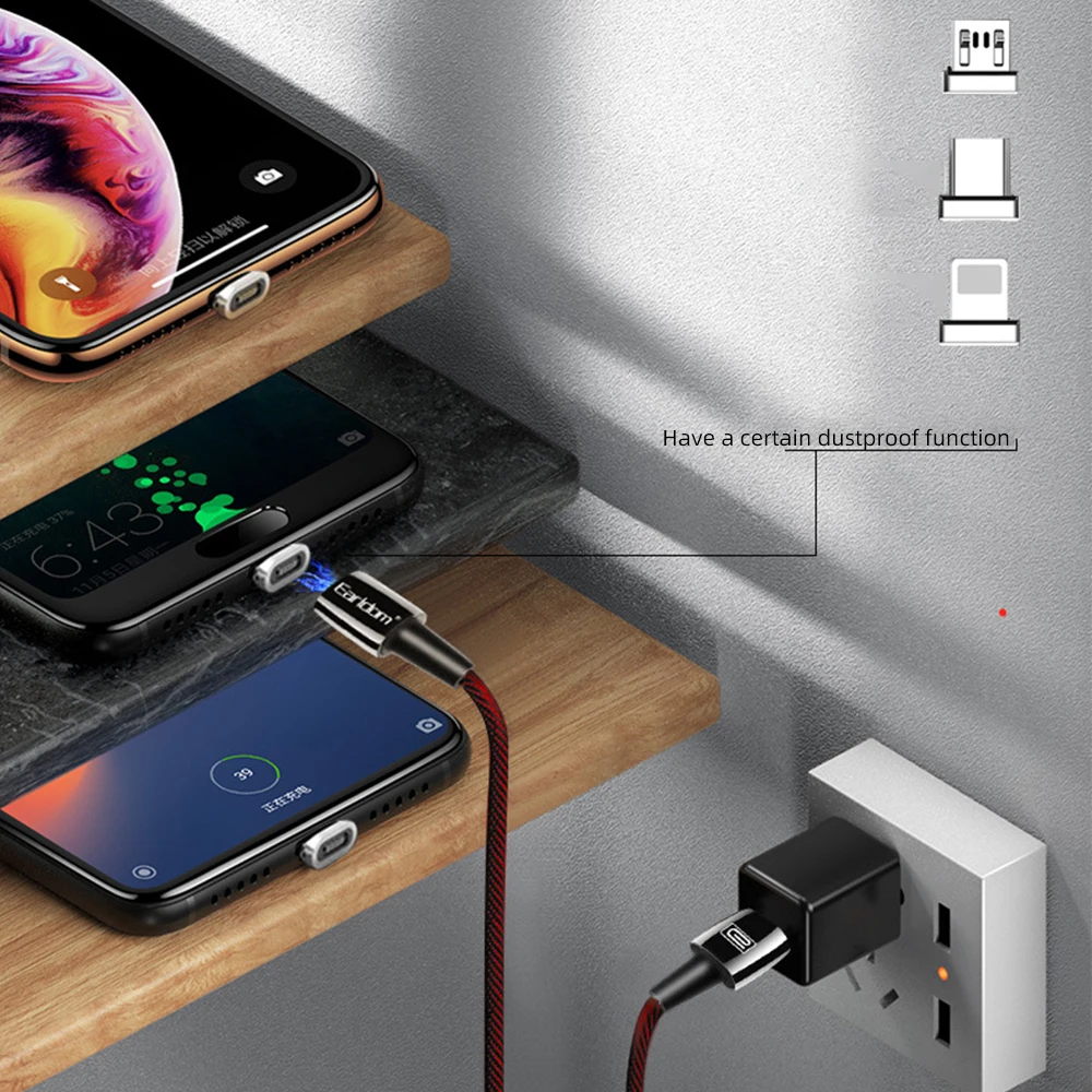 FDBRO Магнитный Micro USB кабель для телефона Быстрая зарядка данных провод шнур магнитное зарядное устройство usb type C кабель для мобильного телефона 1 м