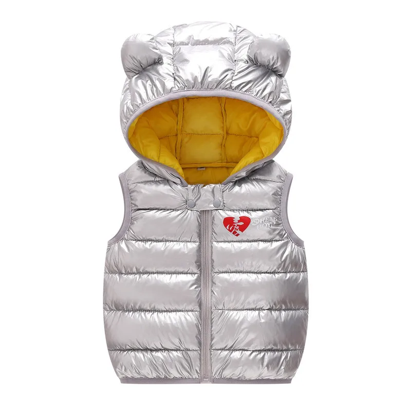 Vest Silver Одежда для маленьких мальчиков; осенне-зимняя детская куртка для маленьких мальчиков; пальто и куртки для детей; верхняя одежда; Повседневная ветровка - Цвет: Vest Silver