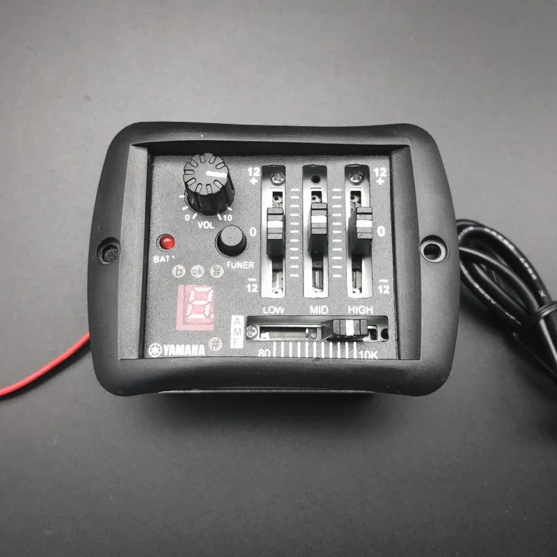 4 полосы МПЗ Акустическая гитара предусилитель эквалайзер Piezo Pickup с тюнер пикапы