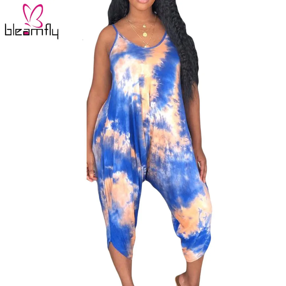 Повседневные женские шаровары с принтом в виде галстука-красителя Свободные