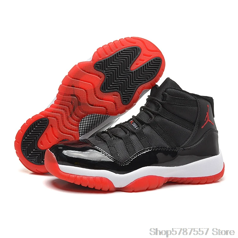 

Nike-Zapatillas deportivas Air Jordan XI Bred AJ 11 para hombre, zapatos de baloncesto, cmodas, envo gratis