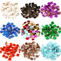 50pcs two hole tila beads multicolor czech glass miyuki seed beads for jewelry making needlework bracelets accessories 5mm