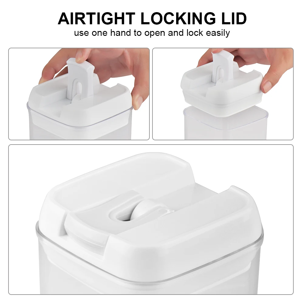 

7PCS Kitchen Transparent Storage Box Sealed Jar Grains Beans Storage Organizer Food Containers Refrigerator Storage Boxes