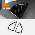 Для Skoda Karoq приборной панели автомобиля Кондиционер AC Выходное отверстие накладка 2018 2017 нержавеющая сталь черныйсинийсеребряного цвета, аксессуары для интерьера