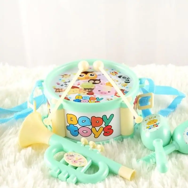 6 шт. Веселые барабанные песочные молотки трубы Музыкальные Игрушки для