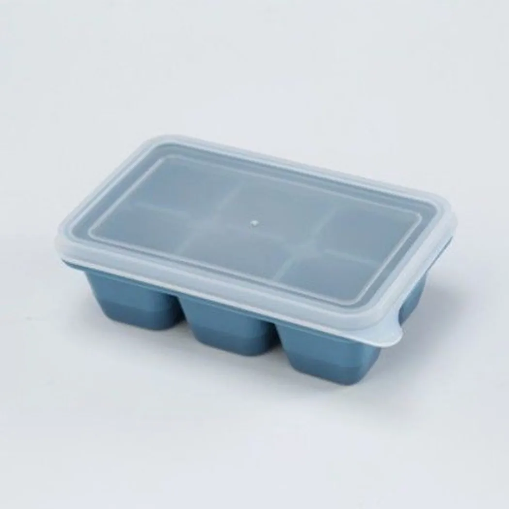 

1*Ice Tray 11.5cm*7cm*4cm 6 Cavity Ice Tray PP+Silicone With Cover Kitchen Made DIY Ice Maker Cube Box In Stock Drop Shipping