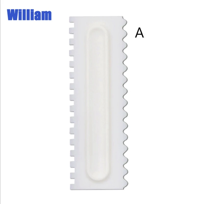 WILLIAM home cream scraper comb plastic sugar cake modeling decorative tools Kitchen Baking Mold | Дом и сад